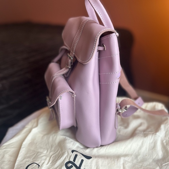 GRAFEA - Lilac Women\'s Leather Backpack - Made in England